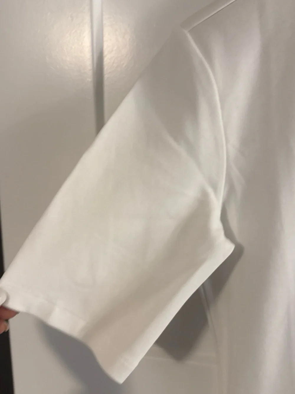 Nike White Short-Sleeve Midi Dress with Black Swoosh